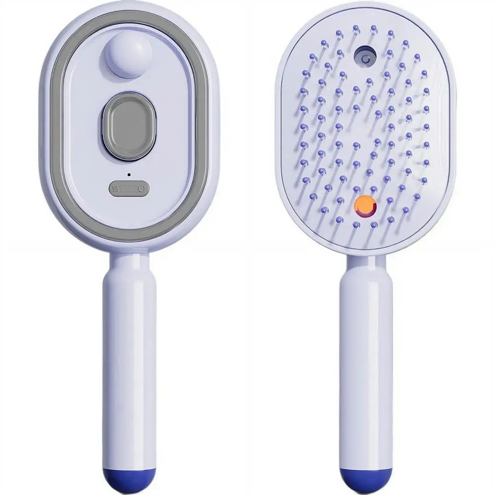 Electric Spray Air Cushions Massage Comb 3 in 1 Self Cleaning Steam Essential Oil Brush Rechargeable Spray Scalp Massager Combs