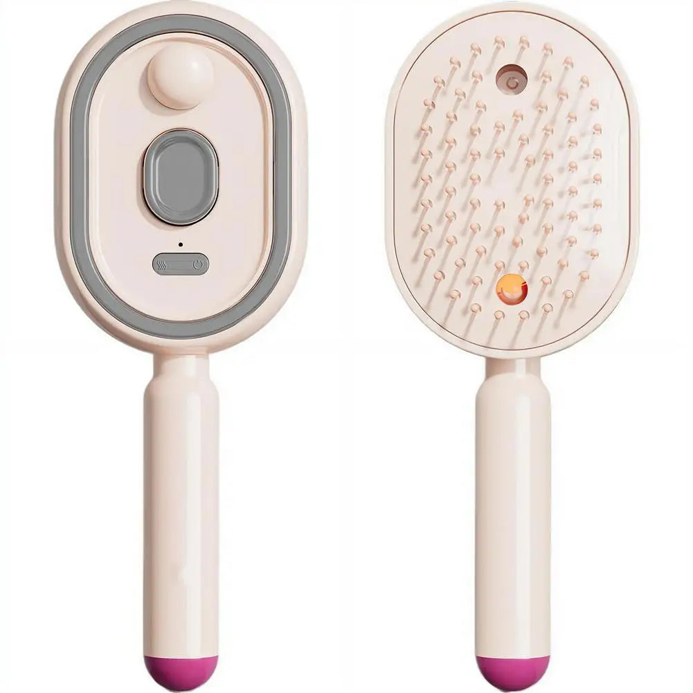 Electric Spray Air Cushions Massage Comb 3 in 1 Self Cleaning Steam Essential Oil Brush Rechargeable Spray Scalp Massager Combs